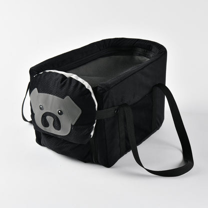 Black Pet Car Booster Seat for Small Dogs & Cats - Safe Travel Carrier Bed - Image 3