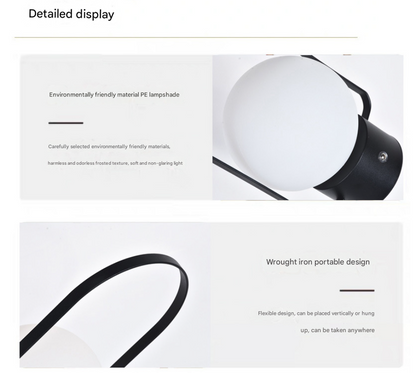 Black Portable Rechargeable LED Lantern Lamp - Touch Control 3-Color Dimmable Desk Light - Image 6