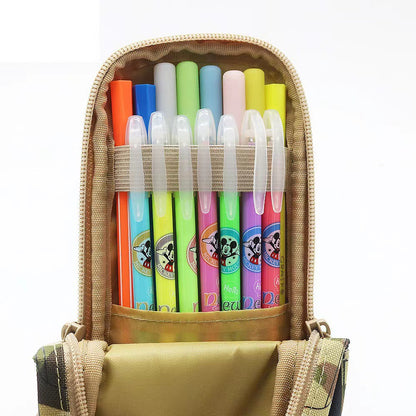 Three-piece camouflage pencil case - school supplies for students - Image 2