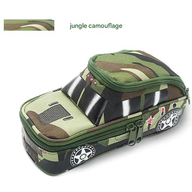 Three-piece camouflage pencil case - school supplies for students - Image 5