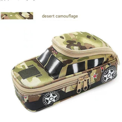 Three-piece camouflage pencil case - school supplies for students - Image 6