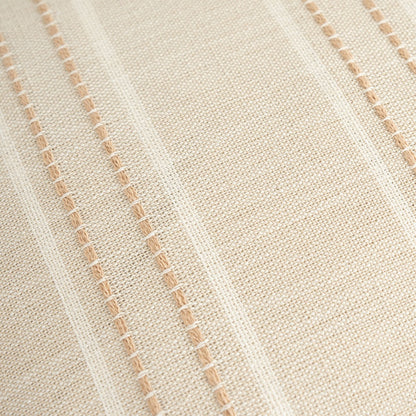 Textured Vertical Striped Pillowcases - Scandinavian Home Decor Accents (Beige Stripes Pair - 45x45cm) - Image 3