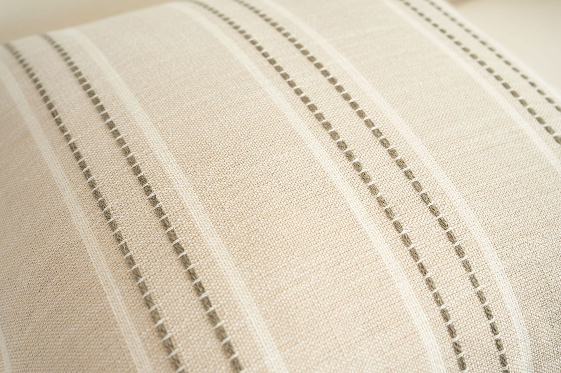 Textured Vertical Striped Pillowcases - Scandinavian Home Decor Accents (Green Stripes Pair - 45x45cm) - Image 3