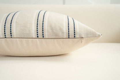 Textured Vertical Striped Pillowcases - Scandinavian Home Decor Accents (Blue Stripes Pair - 45x45cm) - Image 2