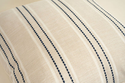 Textured Vertical Striped Pillowcases - Scandinavian Home Decor Accents (Blue Stripes Pair - 45x45cm) - Image 3