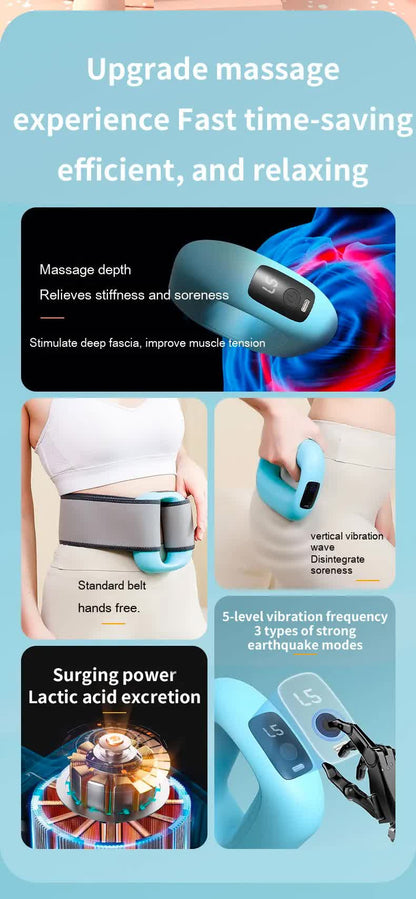 Portable Electric Muscle Relaxation Ring Massager - with Digital Display Purple - Image 3