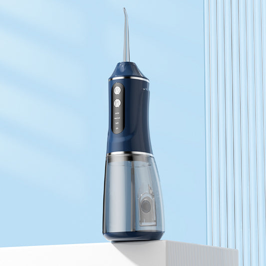 Portable Electric Oral Irrigator with 4 Nozzles 3 Pressure Modes - Blue