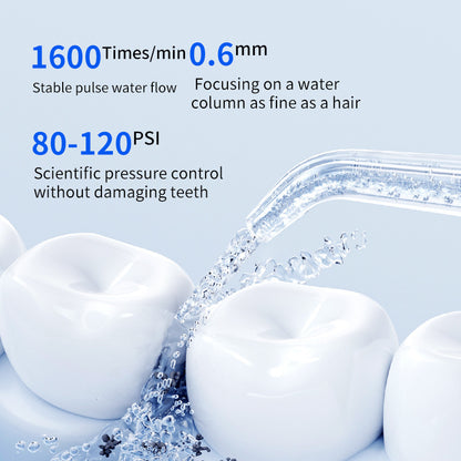 Portable Electric Oral Irrigator with 4 Nozzles 3 Pressure Modes - Pink - Image 8