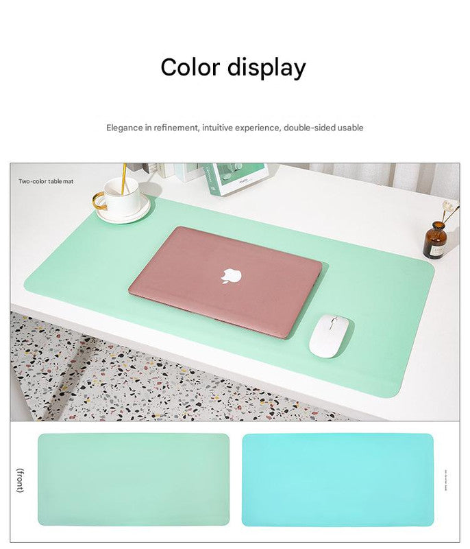 2 PCS Green Extra-Large Leather Table Mat for Study & Work - Pad for Students & Office Use (60x30cm) - Image 2