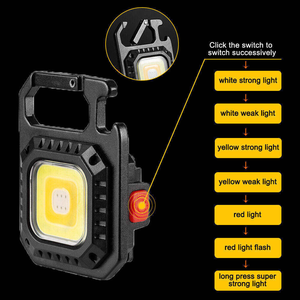 2 pcs Rectangle Mini flashlight for outdoor and self-defense use - Image 4