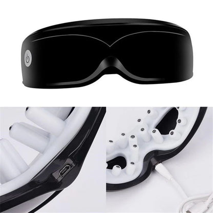 White Touch-Control Rechargeable Heated  Eye Massager for Daily Use - Image 3