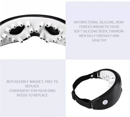 White Touch-Control Rechargeable Heated  Eye Massager for Daily Use - Image 5