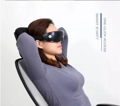 White Touch-Control Rechargeable Heated  Eye Massager for Daily Use - Image 6