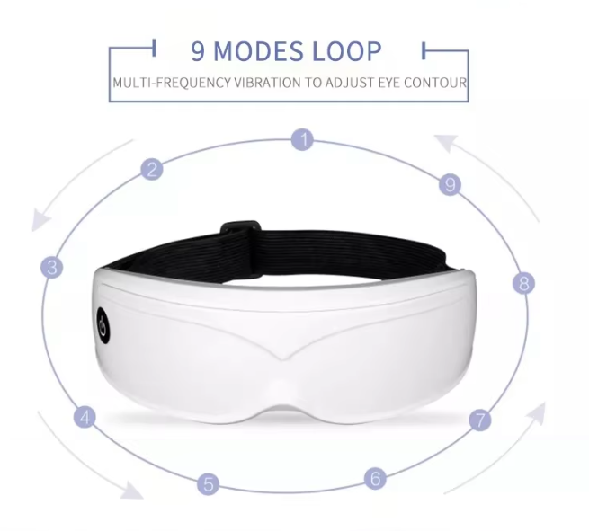 Black Touch-Control Rechargeable Heated  Eye Massager for Daily Use - Image 7