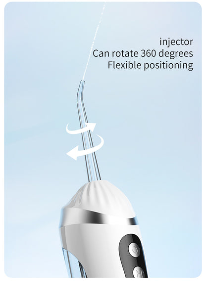 White Portable Ultrasonic Oral Irrigator with 3 Cleaning Modes Smart Teeth Cleaning Machine - Image 5