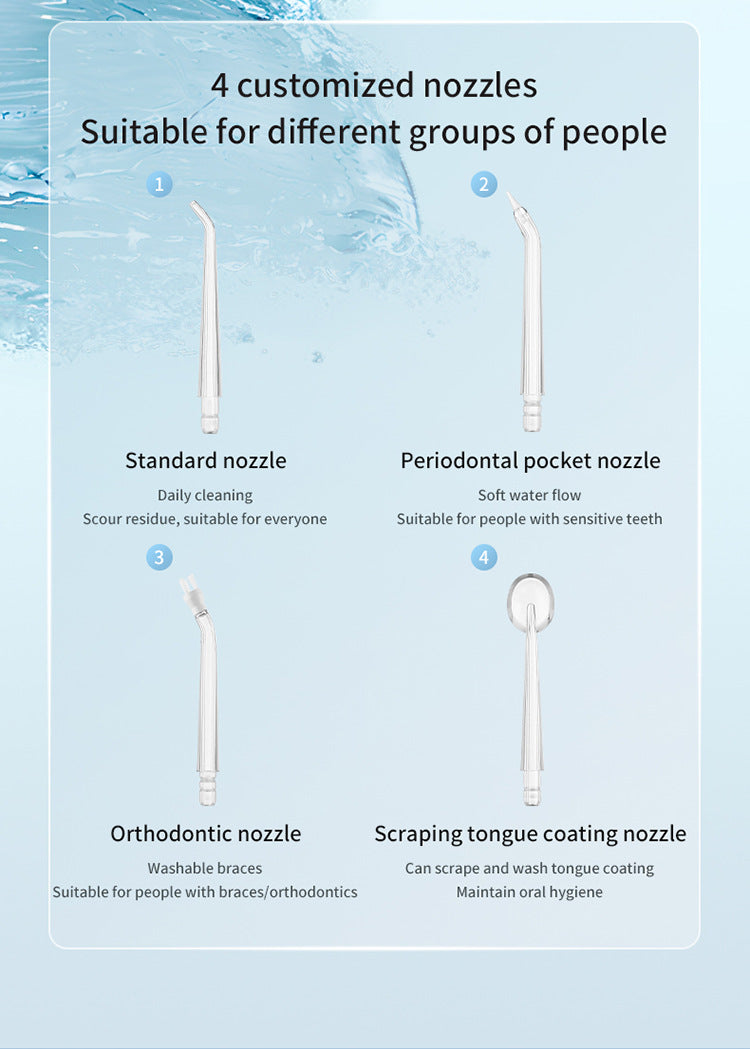 Black Portable Ultrasonic Oral Irrigator with 3 Cleaning Modes Smart Teeth Cleaning Machine - Image 3