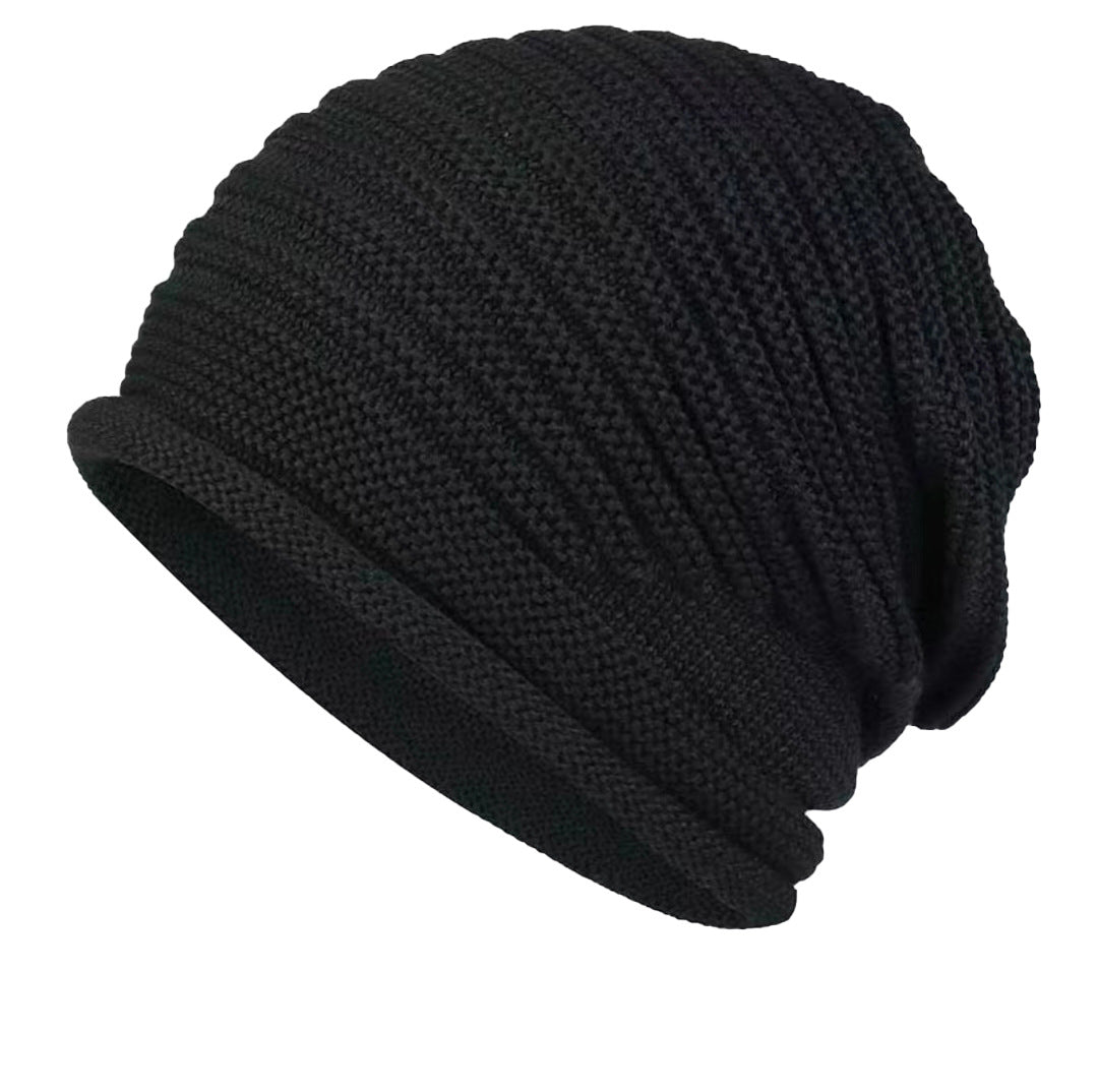 Black Warm & Stylish Women's Knitted Beanie Hats (3-Pack) - Perfect for Cold Weather Comfort - Image 3
