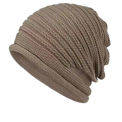 Khaki Warm & Stylish Women's Knitted Beanie Hats (3-Pack) - Perfect for Cold Weather Comfort - Image 3