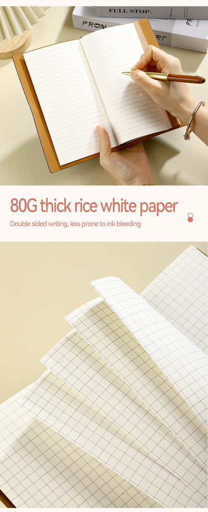 Dark blue 2-Pack Vintage Floral Embossed PU Leather Journals - 192 Pages Each - Image 5