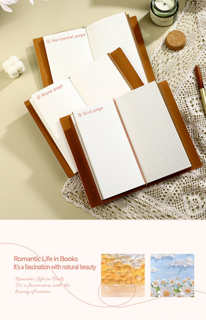 Brown 2-Pack Vintage Floral Embossed PU Leather Journals - 192 Pages Each - Image 4