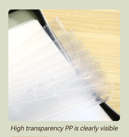 Beige PU Leather Zippered Photo Album - Holds 240 3 Prints" - Image 5