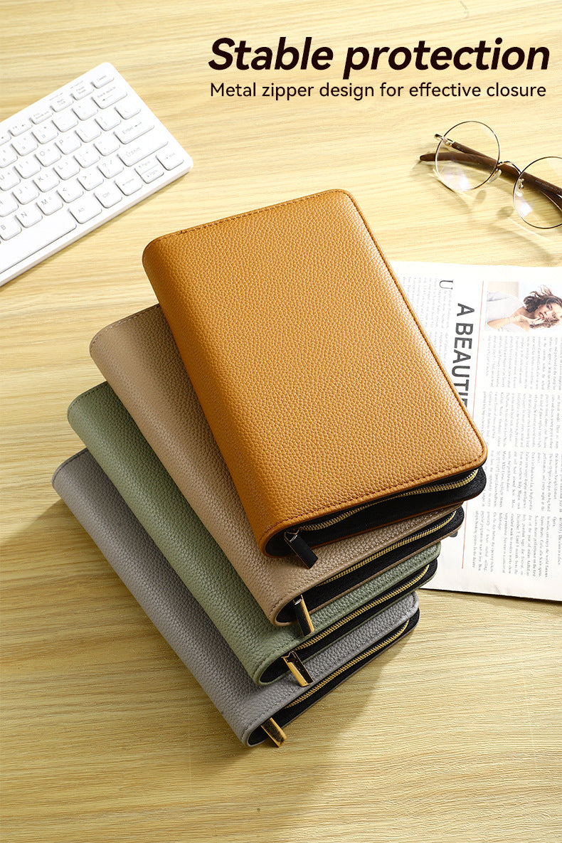 Beige PU Leather Zippered Photo Album - Holds 240 3 Prints" - Image 8