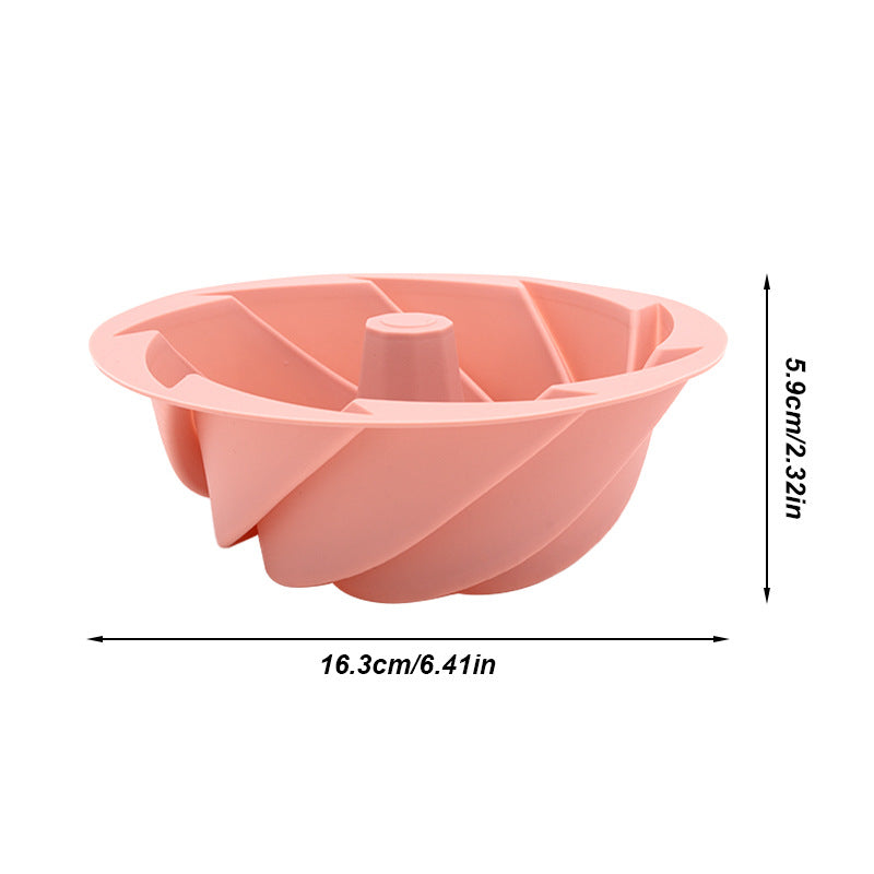 Pink Non-Stick Silicone Cyclone Cake Pan Set (10 Molds) - Perfect for Desserts - Image 3