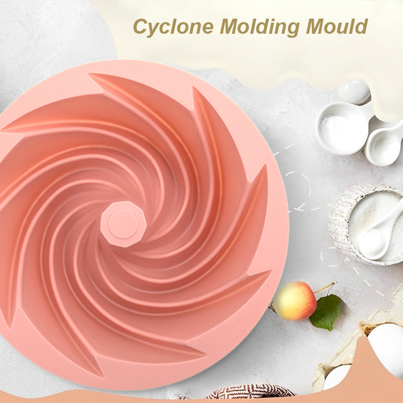 Red Non-Stick Silicone Cyclone Cake Pan Set (10 Molds) - Perfect for Desserts - Image 2