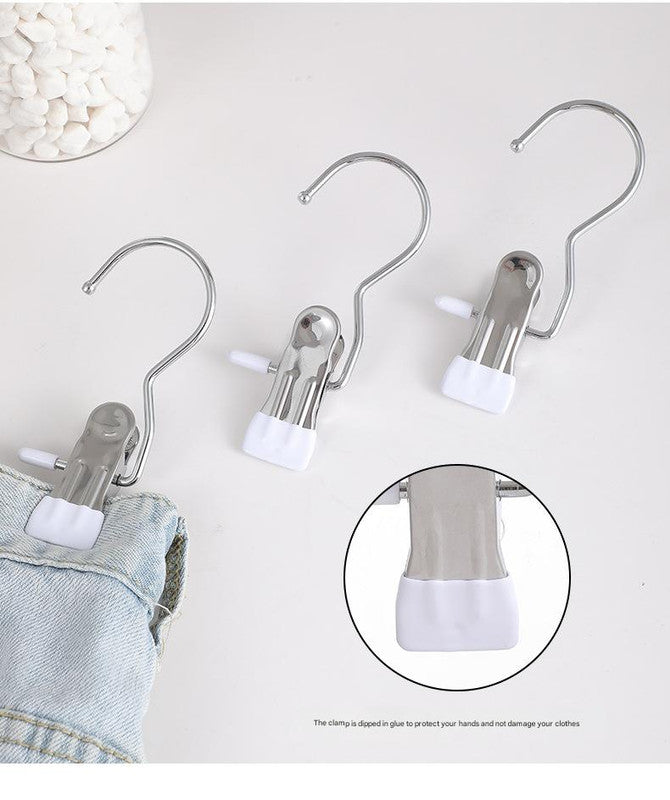 Light green Stainless Steel Hanging Clips (35 PCS) - Strong Grip for Pants, Hats, Socks, Laundry - Image 2