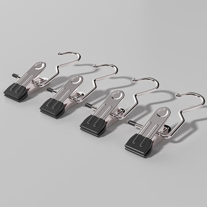 Black Stainless Steel Hanging Clips (35 PCS) - Strong Grip for Pants, Hats, Socks, Laundry