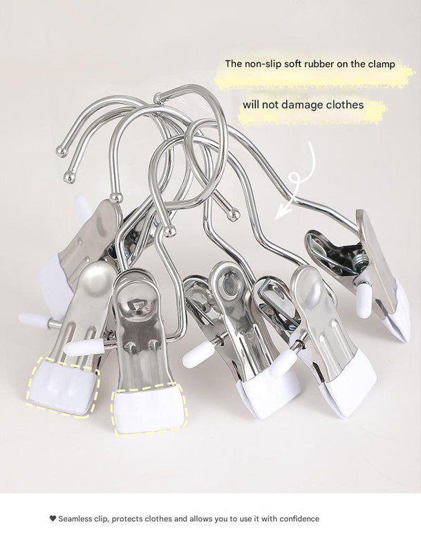 Blue Stainless Steel Hanging Clips (35 PCS) - Strong Grip for Pants, Hats, Socks, Laundry - Image 4