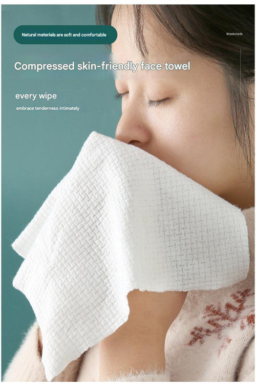 8 Packs (160 Total) Portable Cotton Compressed Towels - Soft, Absorbent Face Cleansing Cloths (Square Compression : 24x30cm) - Image 2