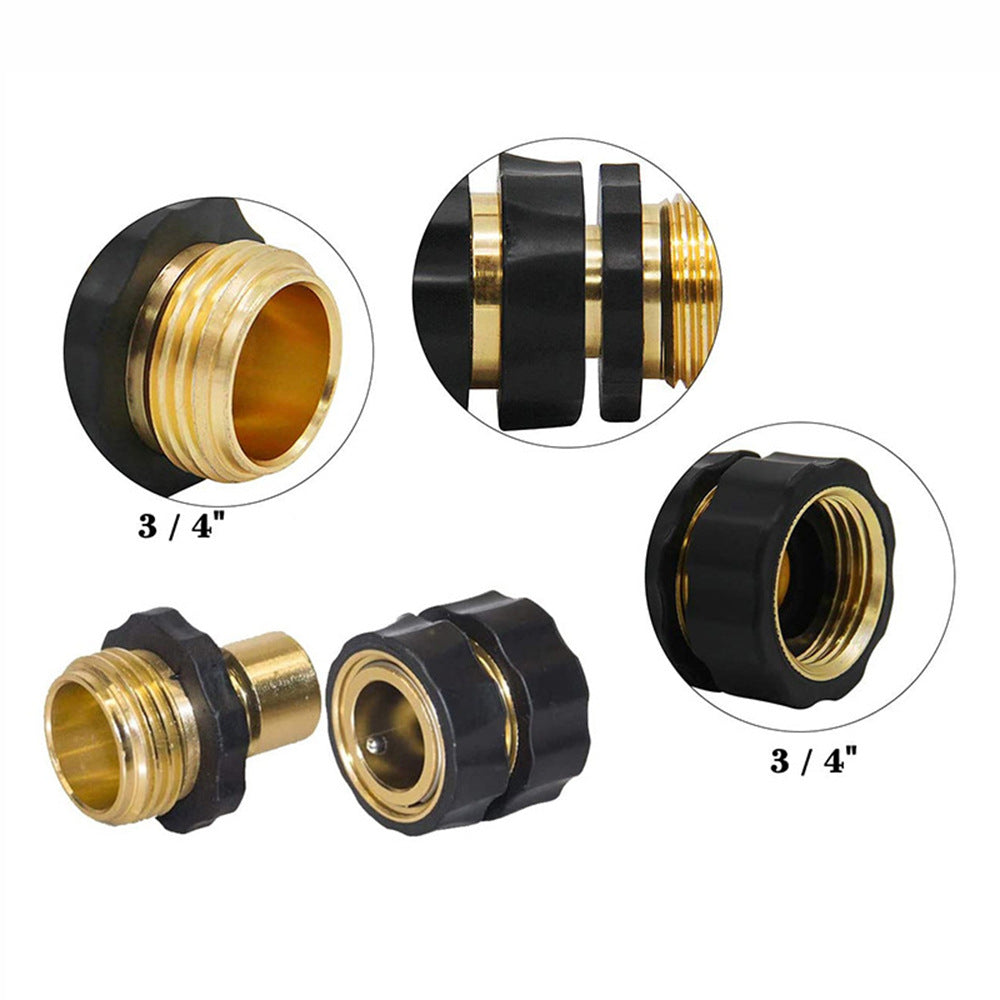 American Standard 3/4 Inch Brass Quick Connect Garden Hose Adapter (6 Male & 6 Female) - Image 5