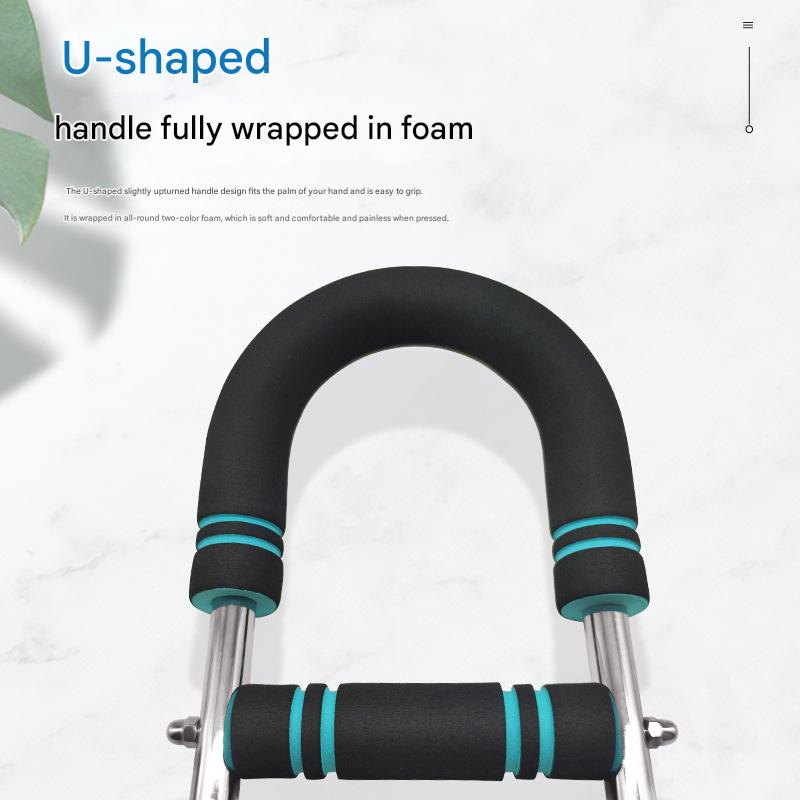 Gray black Adjustable U-Shaped Arm Exerciser - For Home Fitness Strength Training (40kg) - Image 2