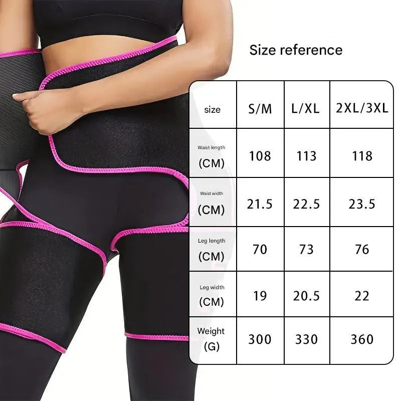 Pink Women's 3-in-1 Body Shaper: Waist Cincher, Thigh Slimmer, Glute Lifter - Workout Gear (Size : S/M) - Image 5