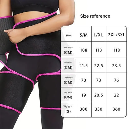 Pink Women's 3-in-1 Body Shaper: Waist Cincher, Thigh Slimmer, Glute Lifter - Workout Gear (Size : S/M) - Image 5