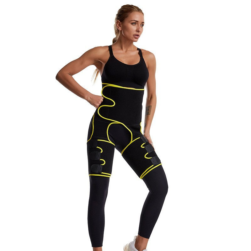Yellow Women's 3-in-1 Body Shaper: Waist Cincher, Thigh Slimmer, Glute Lifter - Workout Gear (Size : L/XL) - Image 2