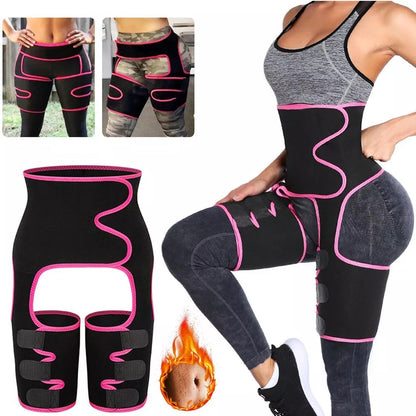 Yellow Women's 3-in-1 Body Shaper: Waist Cincher, Thigh Slimmer, Glute Lifter - Workout Gear (Size : L/XL) - Image 3