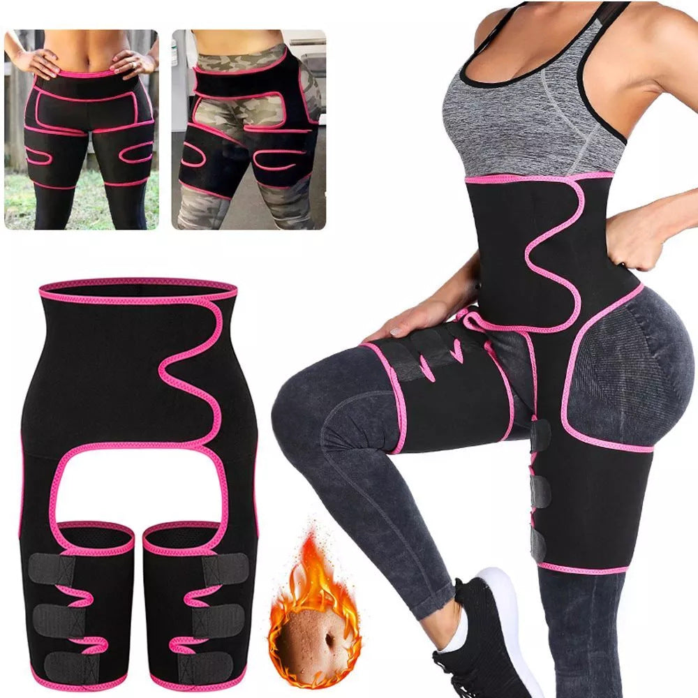 Black Women's 3-in-1 Body Shaper: Waist Cincher, Thigh Slimmer, Glute Lifter - Workout Gear (Size : XXL/XXXL) - Image 2