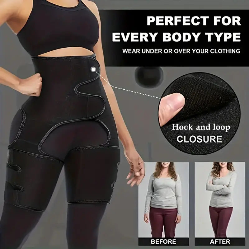 Yellow Women's 3-in-1 Body Shaper: Waist Cincher, Thigh Slimmer, Glute Lifter - Workout Gear (Size : XXL/XXXL) - Image 5