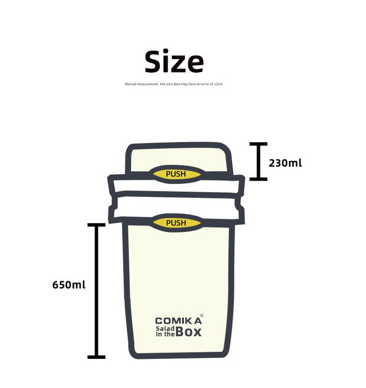 Purple Portable salad cup with ingredient compartment and fork and spoon - enjoy breakfast on the go - Image 5