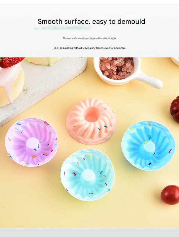 Style 1 Silicone Mini Cake Molds (30 Pack) -  For Cupcakes, Desserts (6.5x6.5x3.2cm) - Image 4