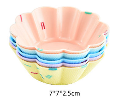 Style 3 Silicone Mini Cake Molds (30 Pack) -  For Cupcakes, Desserts (7x7x2.5cm) - Image 6
