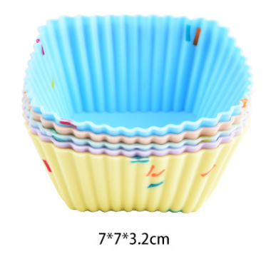 Style 6 Silicone Mini Cake Molds (30 Pack) -  For Cupcakes, Desserts (7x7x3.2cm) - Image 2