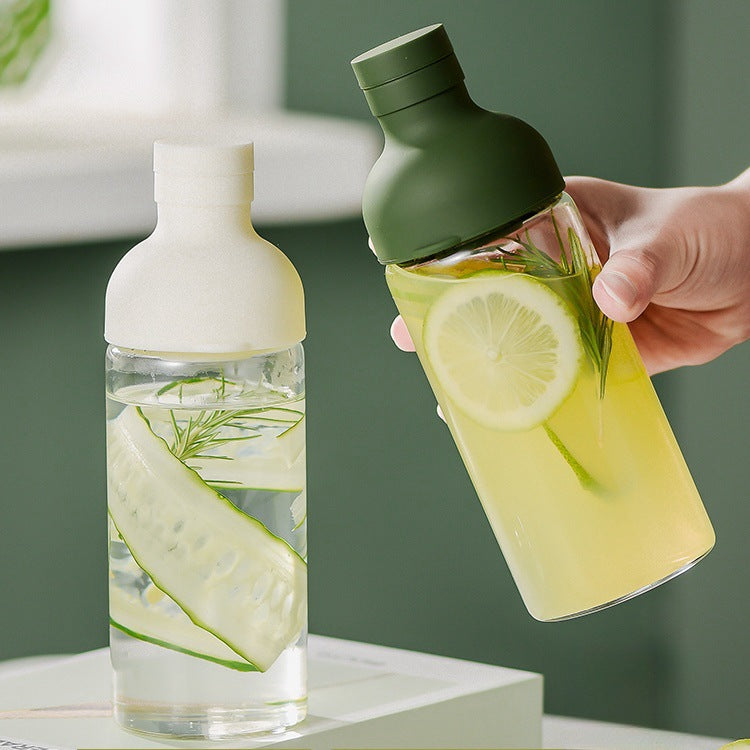 Style Cold Brew Bottle - 450ml Glass, Leak-Resistant Silicone Top White Silicone Lid - Image 2