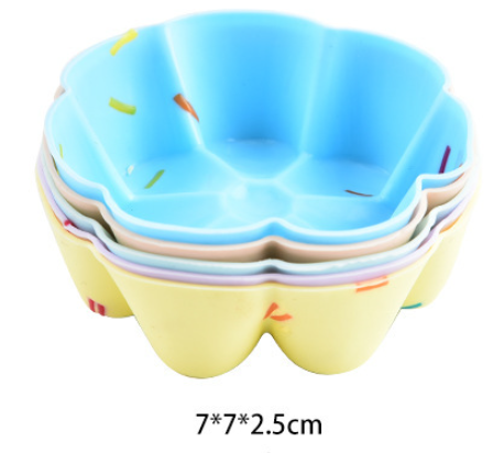 Style 8 Silicone Mini Cake Molds (30 Pack) -  For Cupcakes, Desserts (7x7x2.5cm) - Image 2