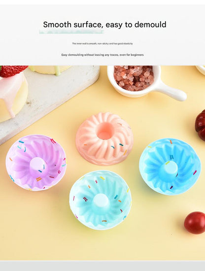 Style 8 Silicone Mini Cake Molds (30 Pack) -  For Cupcakes, Desserts (7x7x2.5cm) - Image 4