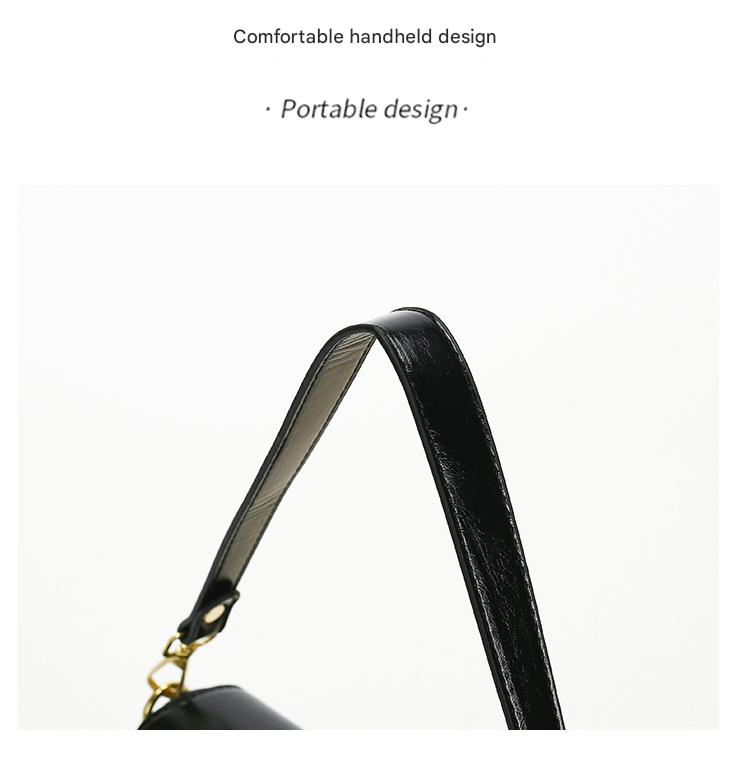 Brown Chic Saddle Crossbody Bag with Wide Guitar Strap - PU Leather - Image 4