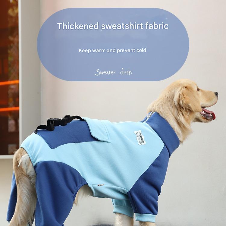 Turmeric Sporty Dog Onesie with Back Zipper & Pockets - For Medium/Large Dogs (Size : 5XL) - Image 3