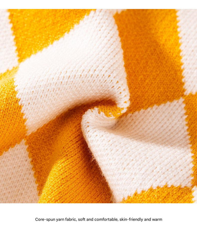 Classic Argyle Dog Sweater - Yellow & White Knit for Corgis & Medium Breeds (Size : L) - Image 6